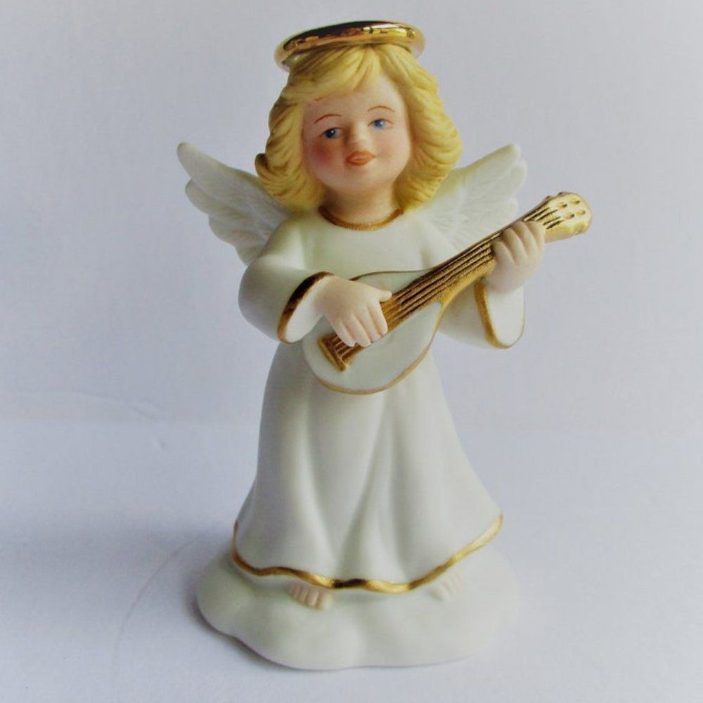 BRONSON Collectibles Golden Halos "Musical Marion" Angel w/ Mandolin